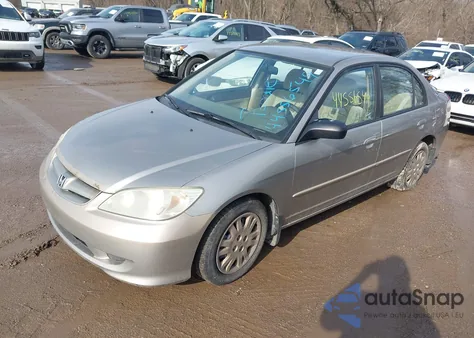 2004 Honda Civic Lx из США, поврежденный, VIN 1HGES16554L023420